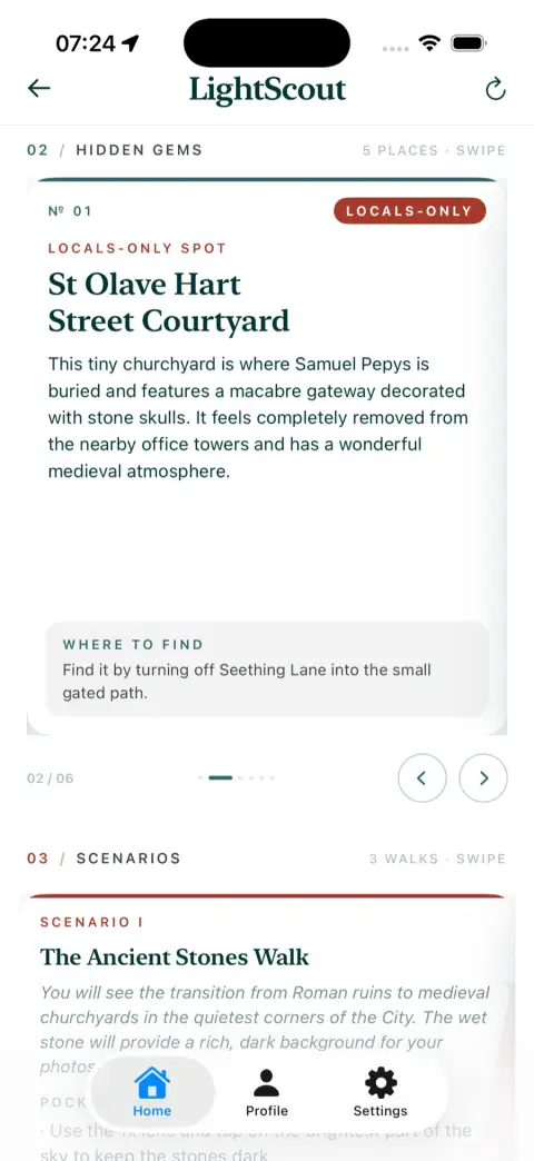 Hidden Gems — AI-assisted suggestions for less-obvious photo spots